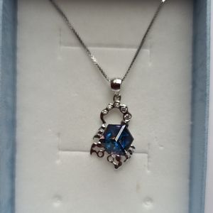 Sterling Silver Scorpio Zodiac Pendant Necklace